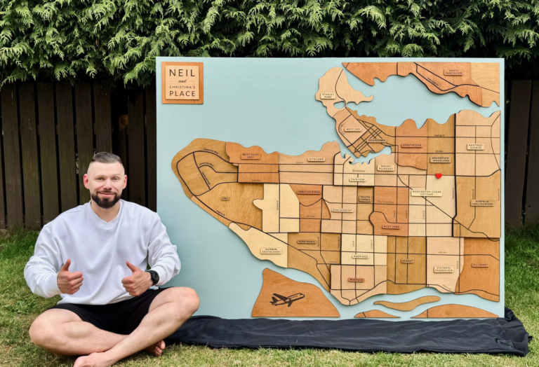 vancouver wooden map custom
