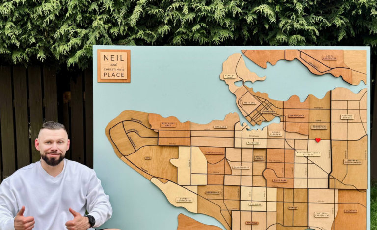 vancouver wooden map custom